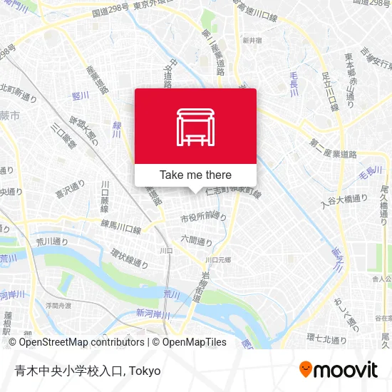 青木中央小学校入口 map