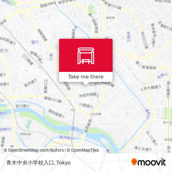 青木中央小学校入口 map