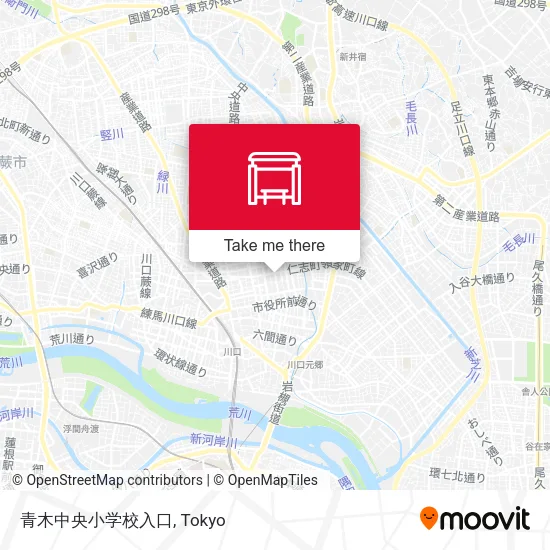 青木中央小学校入口 map