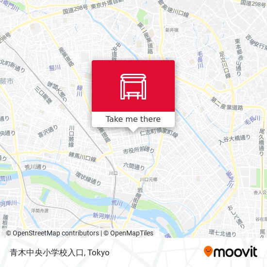 青木中央小学校入口 map