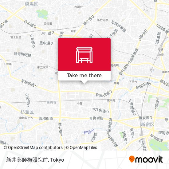 新井薬師梅照院前 map