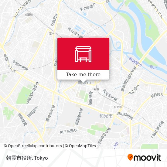朝霞市役所 map