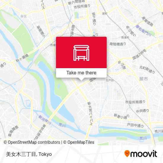 美女木三丁目 map