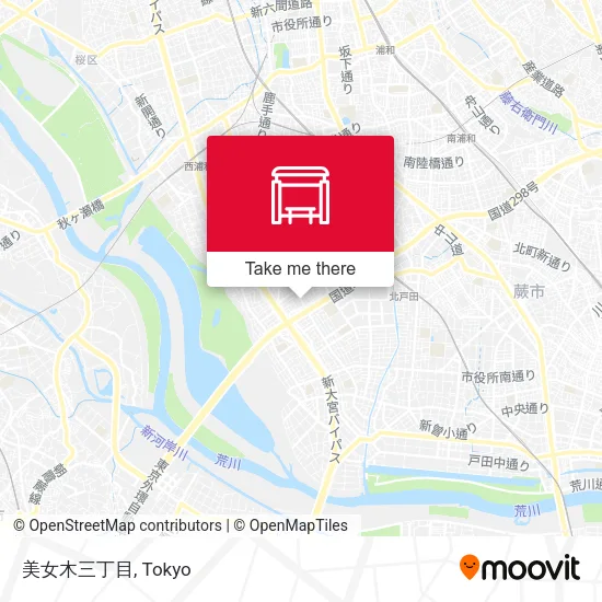 美女木三丁目 map