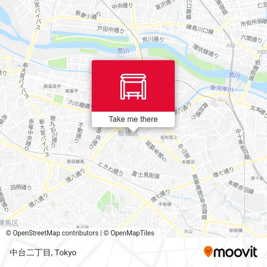 中台二丁目 map