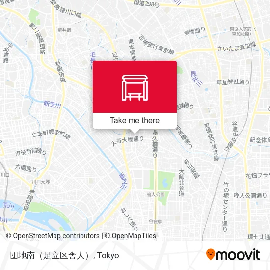 団地南（足立区舎人） map