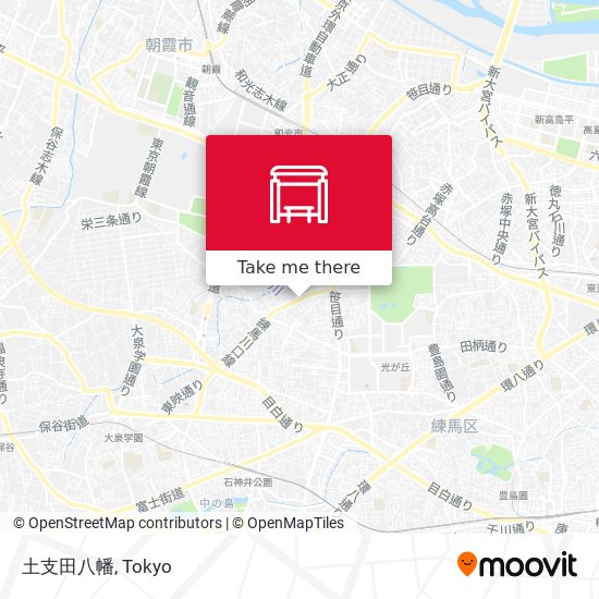 土支田八幡 map