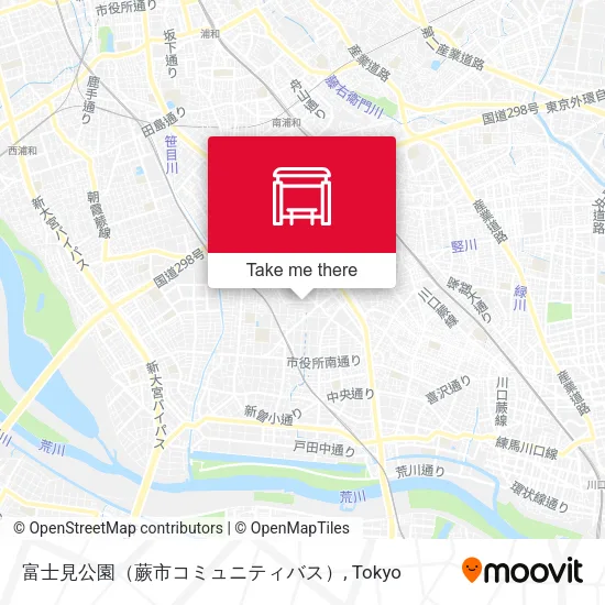 富士見公園（蕨市コミュニティバス） map