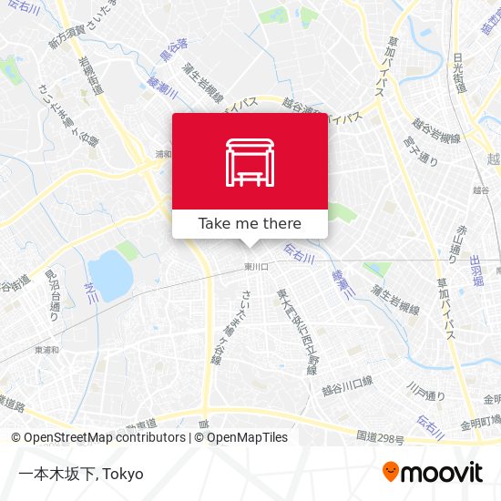 一本木坂下 map