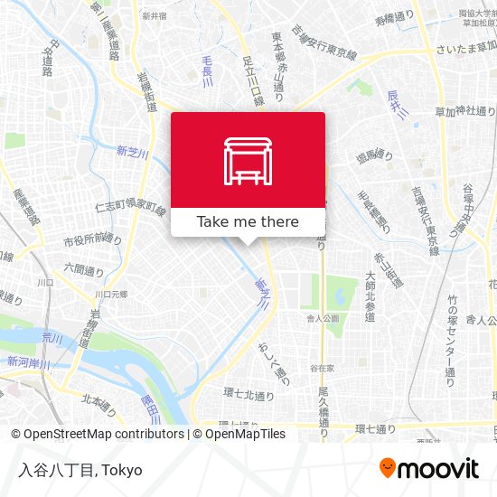 入谷八丁目 map