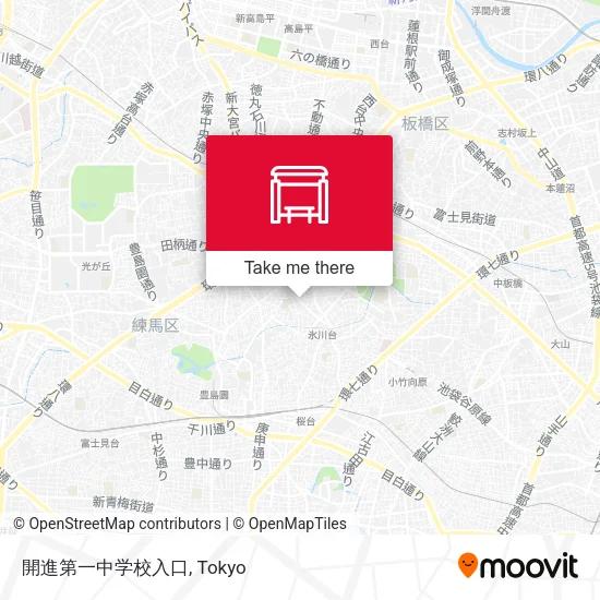 開進第一中学校入口 map