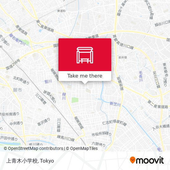 上青木小学校 map