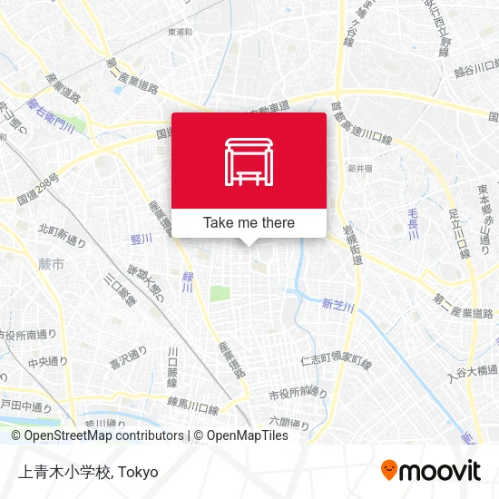 上青木小学校 map