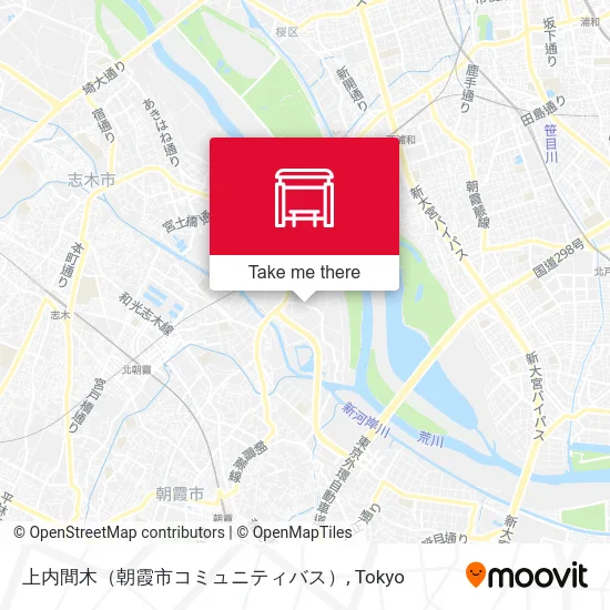 Kamiuchimagi (Asaka City Community Bus) map