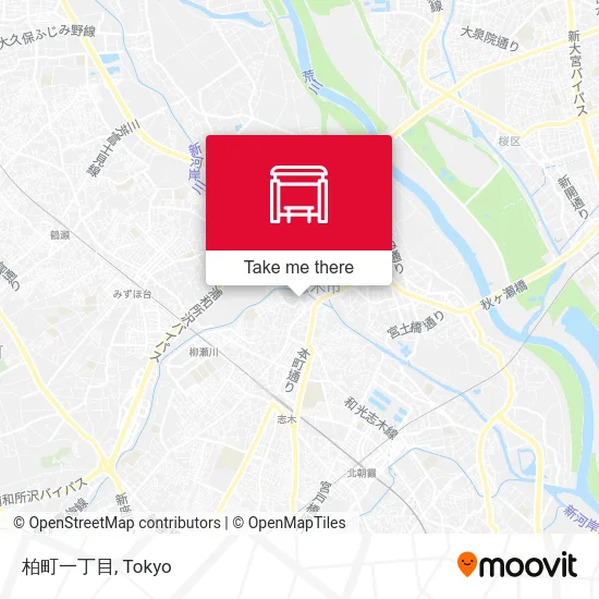 Kashiwamachi 1-chome map