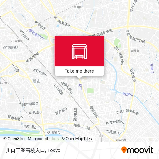 川口工業高校入口 map