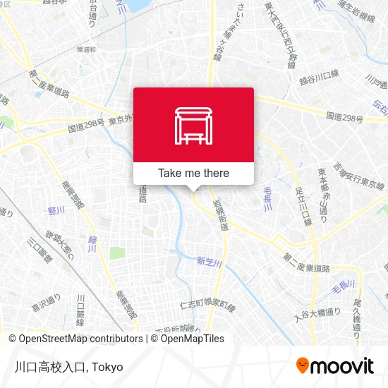 川口高校入口 map