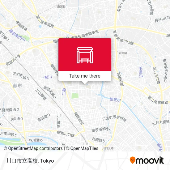 川口市立高校 map