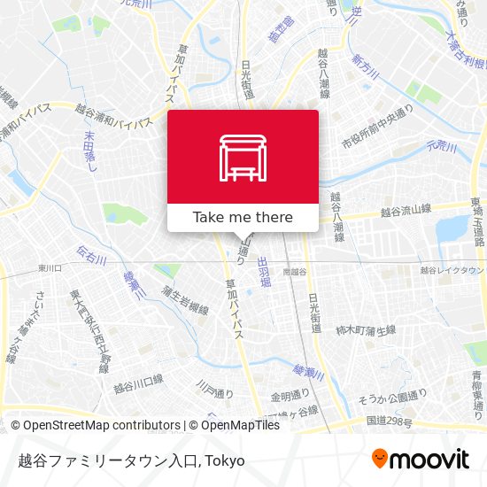 越谷ファミリータウン入口 map