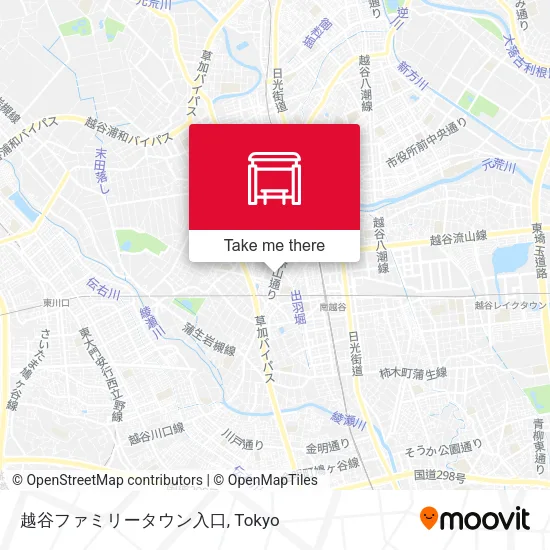 越谷ファミリータウン入口 map