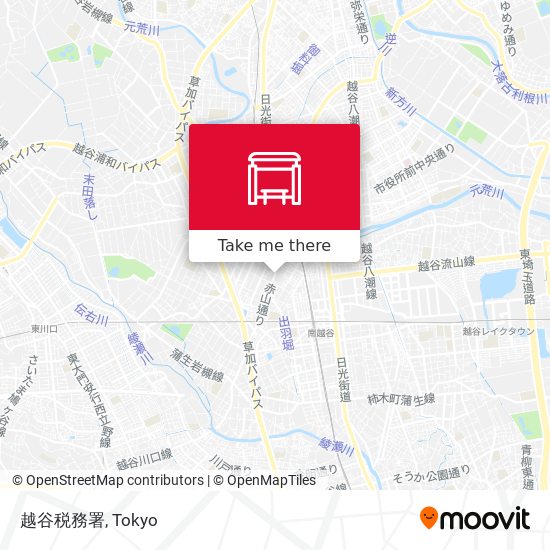 越谷税務署 map