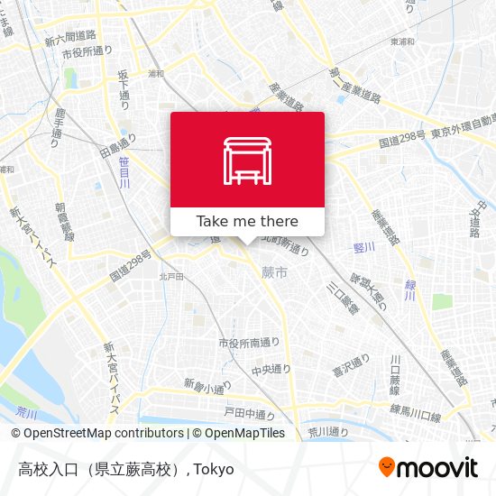 高校入口（県立蕨高校） map