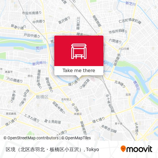 区境（北区赤羽北・板橋区小豆沢） map