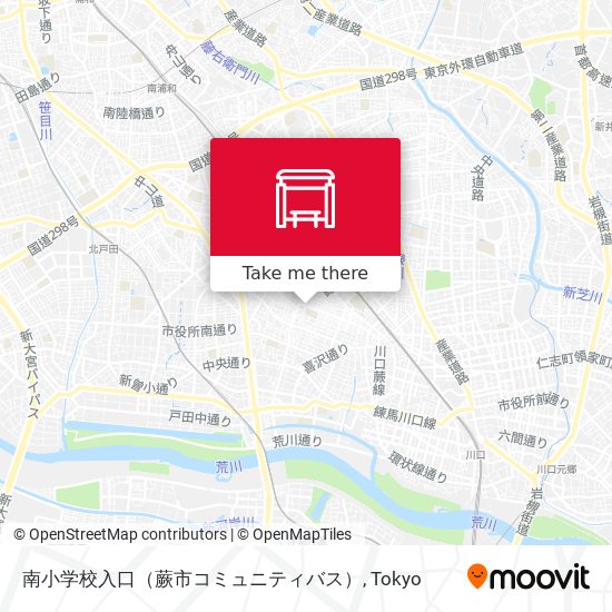 南小学校入口（蕨市コミュニティバス） map