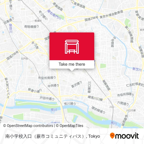 南小学校入口（蕨市コミュニティバス） map