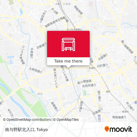 南与野駅北入口 map