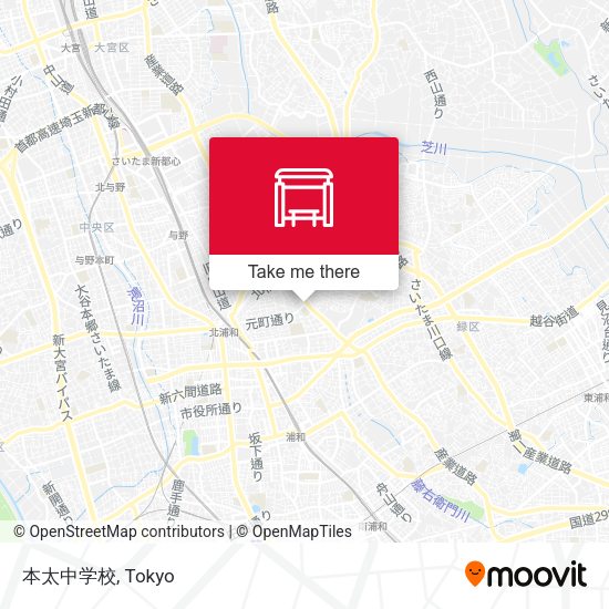 本太中学校 map