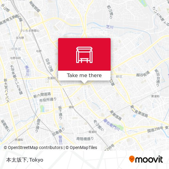 本太坂下 map