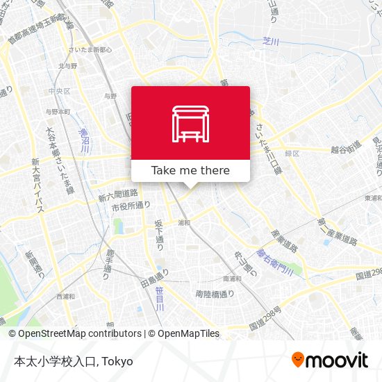 本太小学校入口 map
