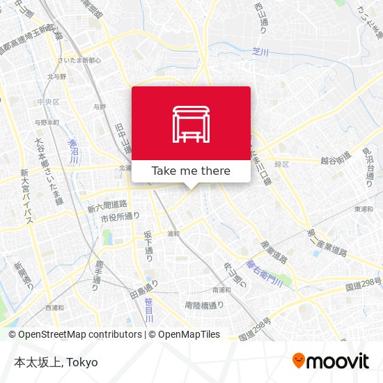 本太坂上 map