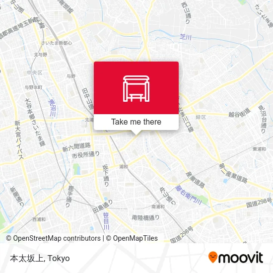 本太坂上 map