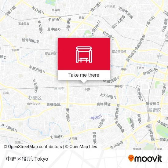 中野区役所 map