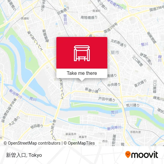 新曽入口 map