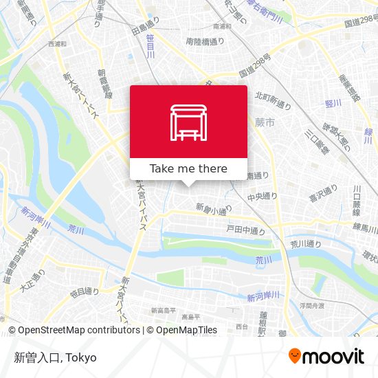 新曽入口 map