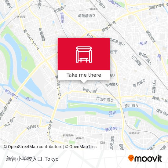 新曽小学校入口 map