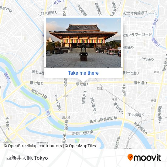 怎樣搭地鐵或巴士去足立区的西新井大師 Moovit