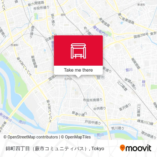 Nishiki-cho 4-chome (Warabi City Community Bus) map