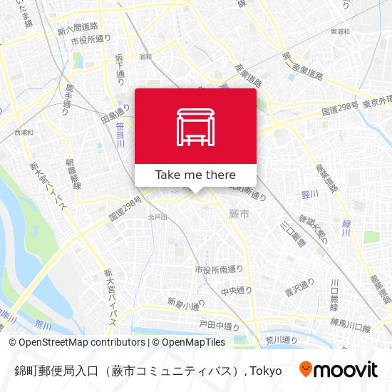 錦町郵便局入口（蕨市コミュニティバス） map
