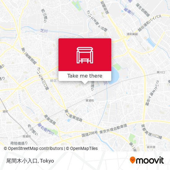 尾間木小入口 map