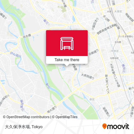 大久保浄水場 map