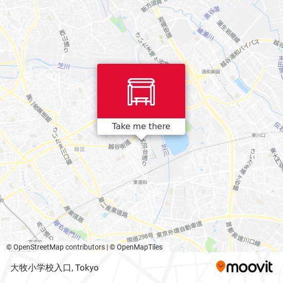 大牧小学校入口 map