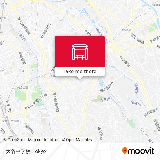 大谷中学校 map