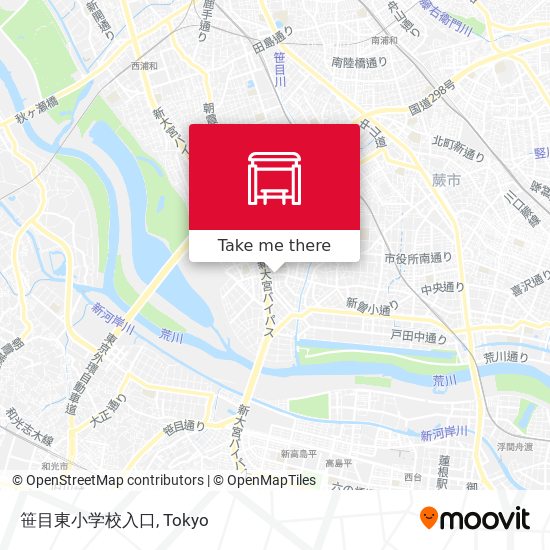 笹目東小学校入口 map