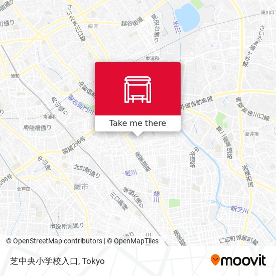 芝中央小学校入口 map