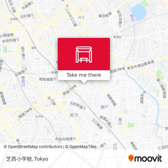 芝西小学校 map