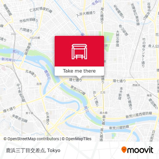 鹿浜三丁目交差点 map
